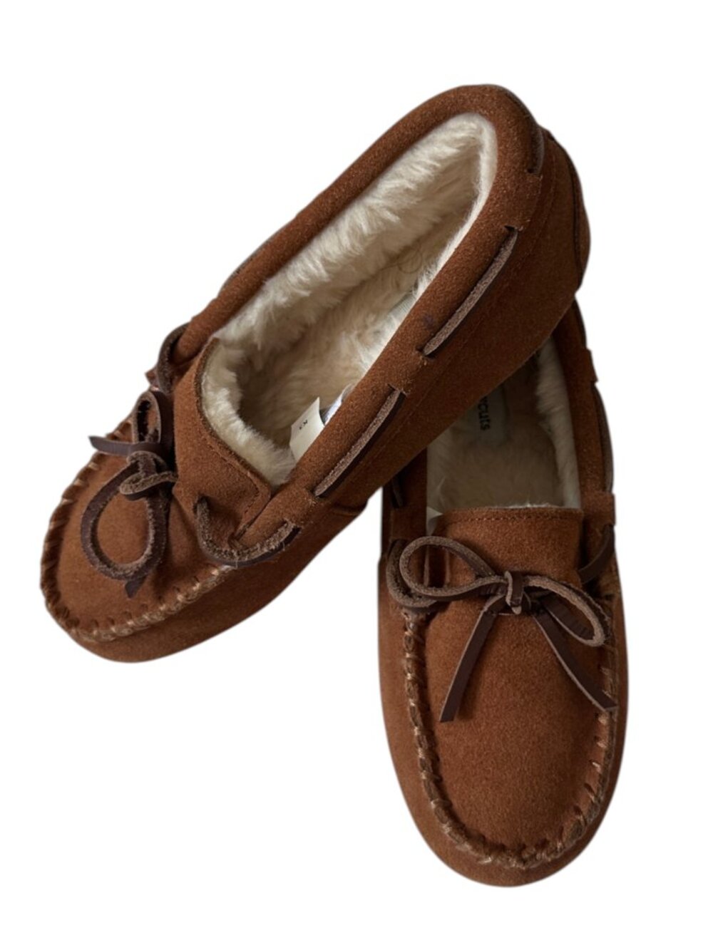 J.Crew Crewcuts Kids Shearling Moccasin Slippers Size 3
